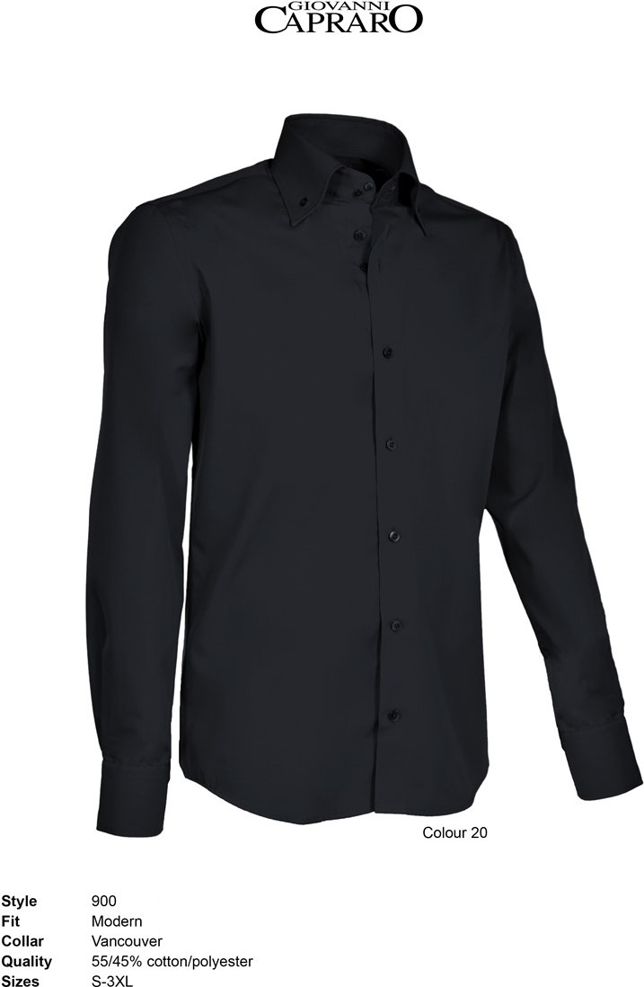 baan Kritiek Verbazing SALE! Giovanni Capraro 900-20 Heren Overhemd - Zwart - Maat XL WorkWear4All